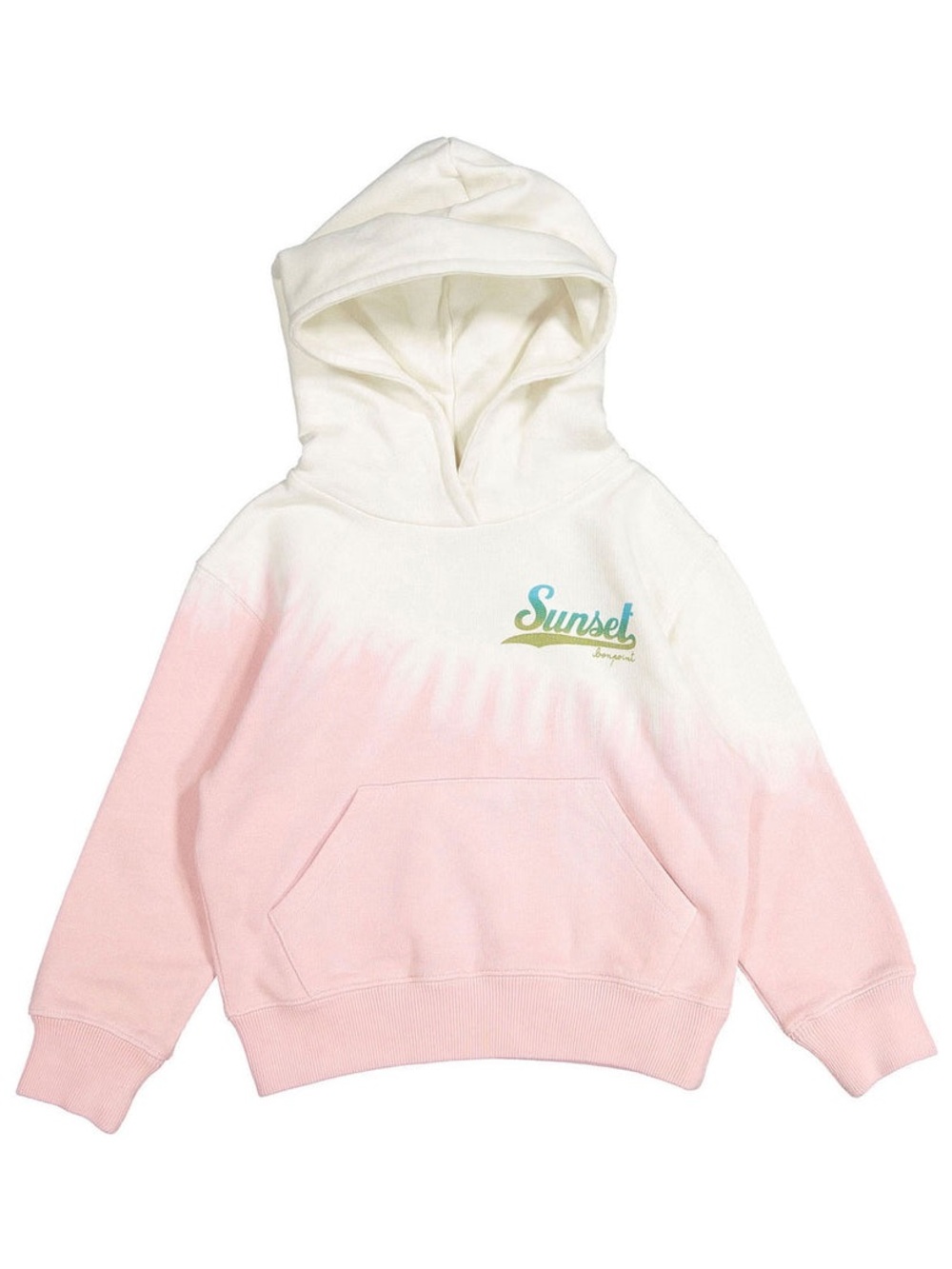 Bonpoint Pink and Cream 'Sunset' Dip-Dye sweatshirt